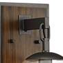 Load image into Gallery viewer, 10" High Gunmetal and Wood Wall Sconce