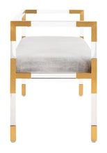 Load image into Gallery viewer, Anastasia Acrylic Bench-Brass