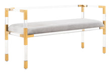 Load image into Gallery viewer, Anastasia Acrylic Bench-Brass