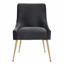 Load image into Gallery viewer, Beatrix Grey Velvet Side Chair
