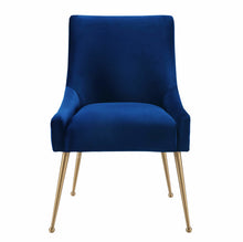 Load image into Gallery viewer, Beatrix Navy Velvet Side Chair