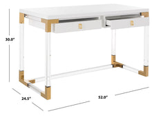 Load image into Gallery viewer, Dariela Acrylic Desk-White
