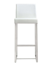 Load image into Gallery viewer, Denmark White Stainless Steel Barstool (set of 2)