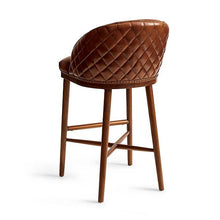Load image into Gallery viewer, Leather Quilted Bar Stool