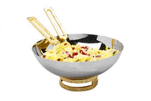 Load image into Gallery viewer, Salad Servers with Square Gold Loop Handles