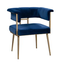 Load image into Gallery viewer, Astrid Navy Velvet Chair