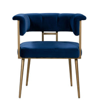 Load image into Gallery viewer, Astrid Navy Velvet Chair