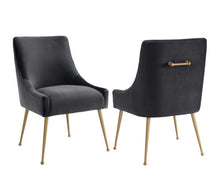 Load image into Gallery viewer, Beatrix Grey Velvet Side Chair