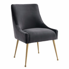 Load image into Gallery viewer, Beatrix Grey Velvet Side Chair