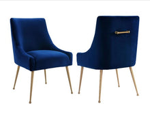 Load image into Gallery viewer, Beatrix Navy Velvet Side Chair