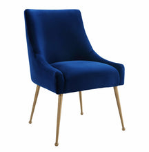 Load image into Gallery viewer, Beatrix Navy Velvet Side Chair