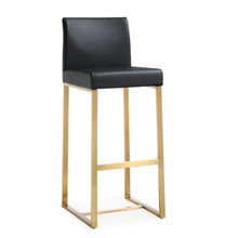 Load image into Gallery viewer, Denmark Black Gold Steel Barstool (set of 2)