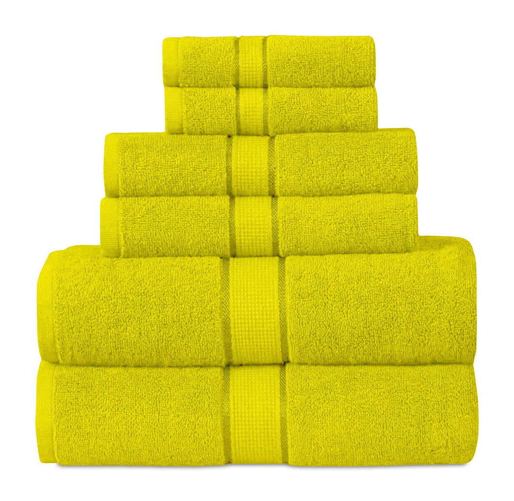 Cotton Bath Towels-Yellow