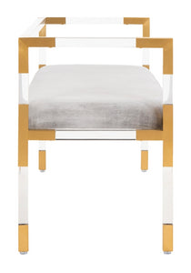 Anastasia Acrylic Bench-Brass