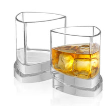 Load image into Gallery viewer, Aqua Vitae Triangle Whiskey Glasses
