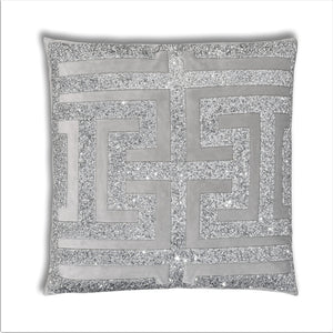 Ariel Grey Silver Pillow