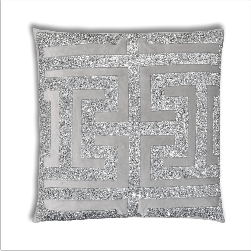 Ariel Grey Silver Pillow