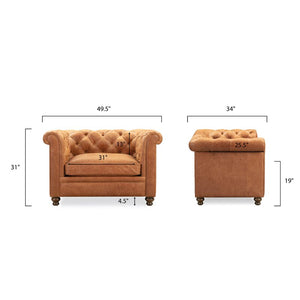 Chesterfield Leather Armchair