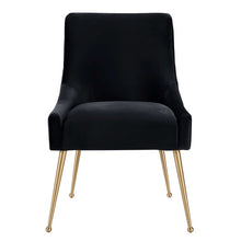 Load image into Gallery viewer, Beatrix Black Velvet Side Chair
