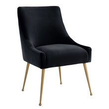 Load image into Gallery viewer, Beatrix Black Velvet Side Chair
