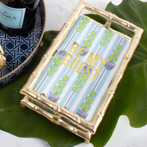 Gold Bamboo Vanity Tray