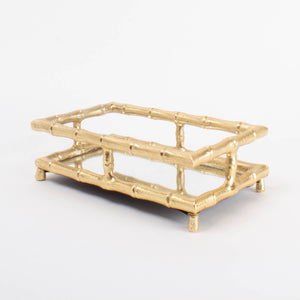 Gold Bamboo Vanity Tray