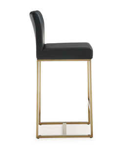 Denmark Black Gold Steel Counter Stool  (set of 2)
