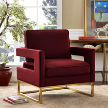 Load image into Gallery viewer, Avery Maroon Velvet Chair
