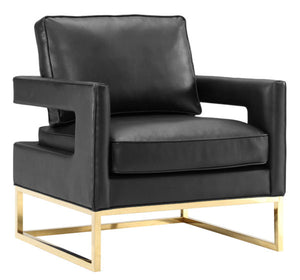 Avery Black Leather Chair