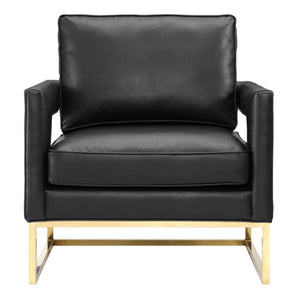 Avery Black Leather Chair - Main Image