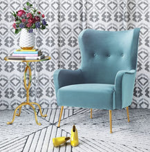 Load image into Gallery viewer, Ethan Sea Blue Velvet Chair
