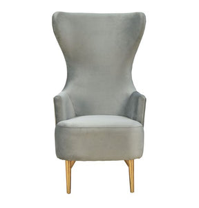 Julia Grey Wingback Chair