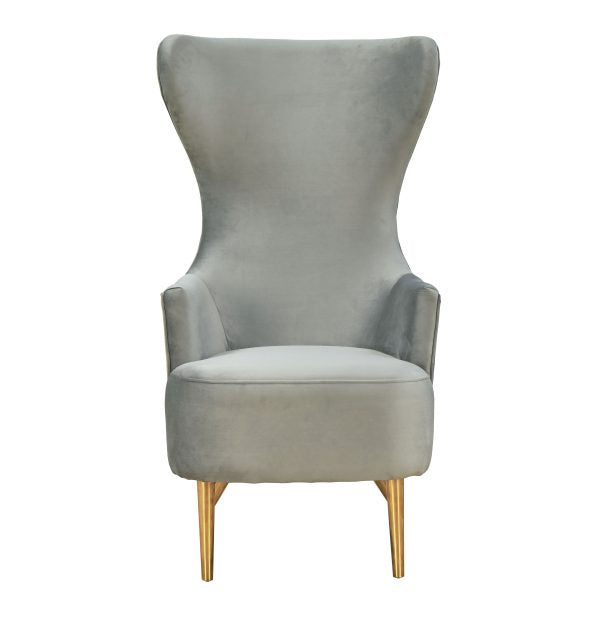 Julia cream wingback velvet chair online