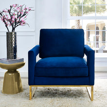Load image into Gallery viewer, Avery Navy Velvet Chair
