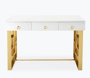 Audrey White Lacquer Desk
