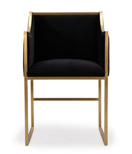Load image into Gallery viewer, Atara Black Velvet Gold Chair
