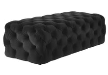 Load image into Gallery viewer, Kaylee Black Velvet Ottoman
