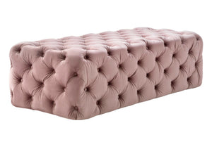 Kaylee Mauve Velvet Ottoman