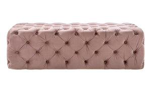 Kaylee Mauve Velvet Ottoman