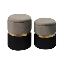 Load image into Gallery viewer, GIGI Grey Storage Ottomans
