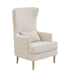 Alina Cream Tufted Back Chair