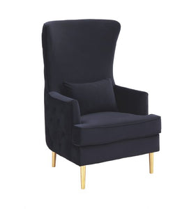 Alina Black Tufted Back Chair