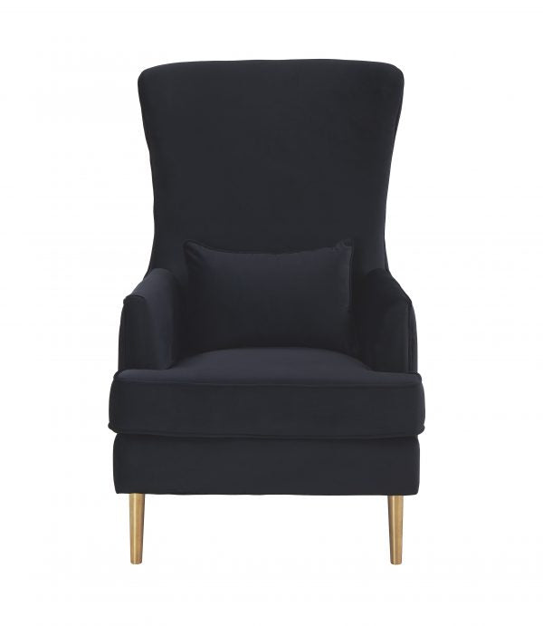 Alina Black Tufted Back Chair
