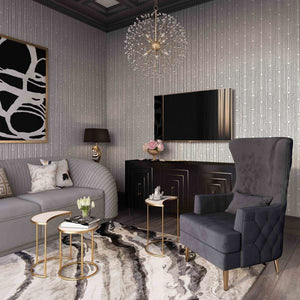 Alina Black Tufted Back Chair